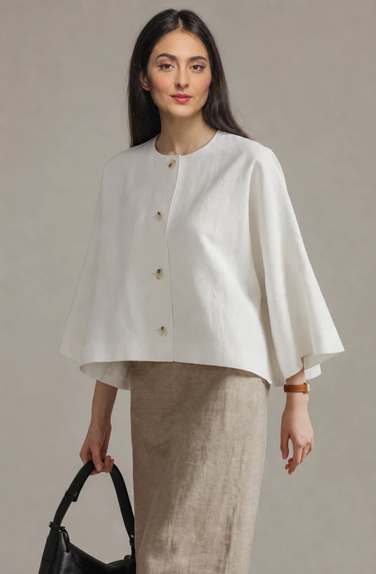 کت تابستانه سفید زنانه نارسی